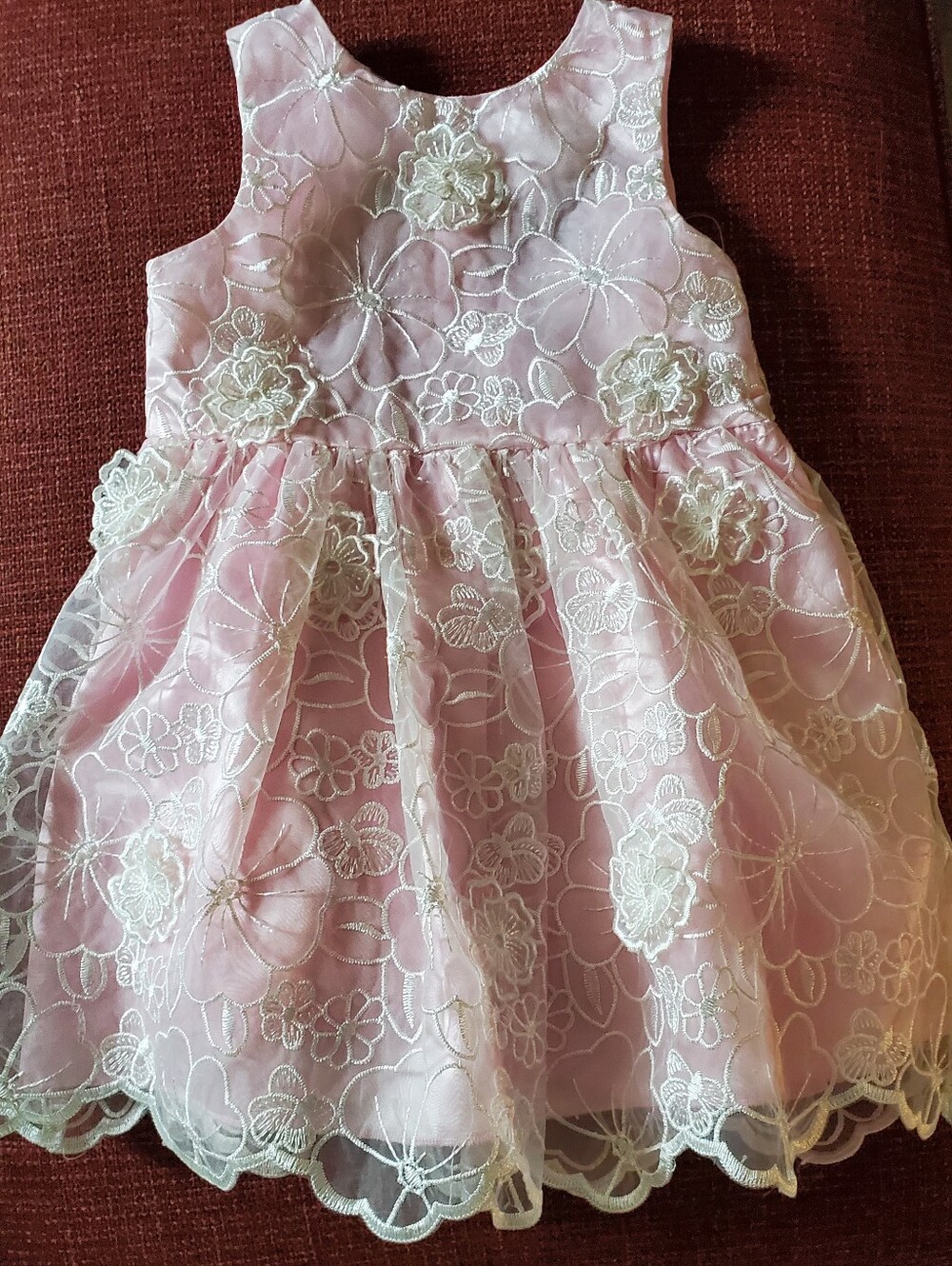 Nanette Lepore NEW Pink Floral Lace Party Dress Lined 24 Months